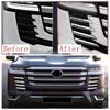 Auto Front Stoßstange Mitte Netz Gitter Streifen Dekoration Sequ Abdeckung Zierleiste Zubehör für Toyota Land Cruiser 300 LC300 - 2025
