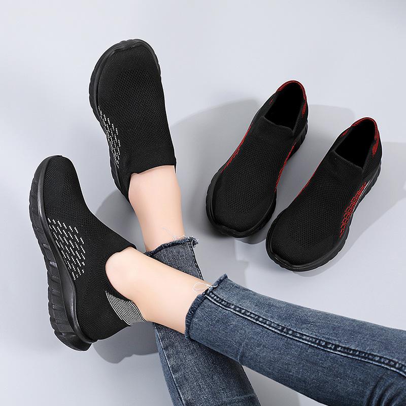 Women Casual Sport Shoes Light Sneakers Women's Outdoor Breathable Mesh Black Running Shoes Athletic Jogging Tennis Shoes