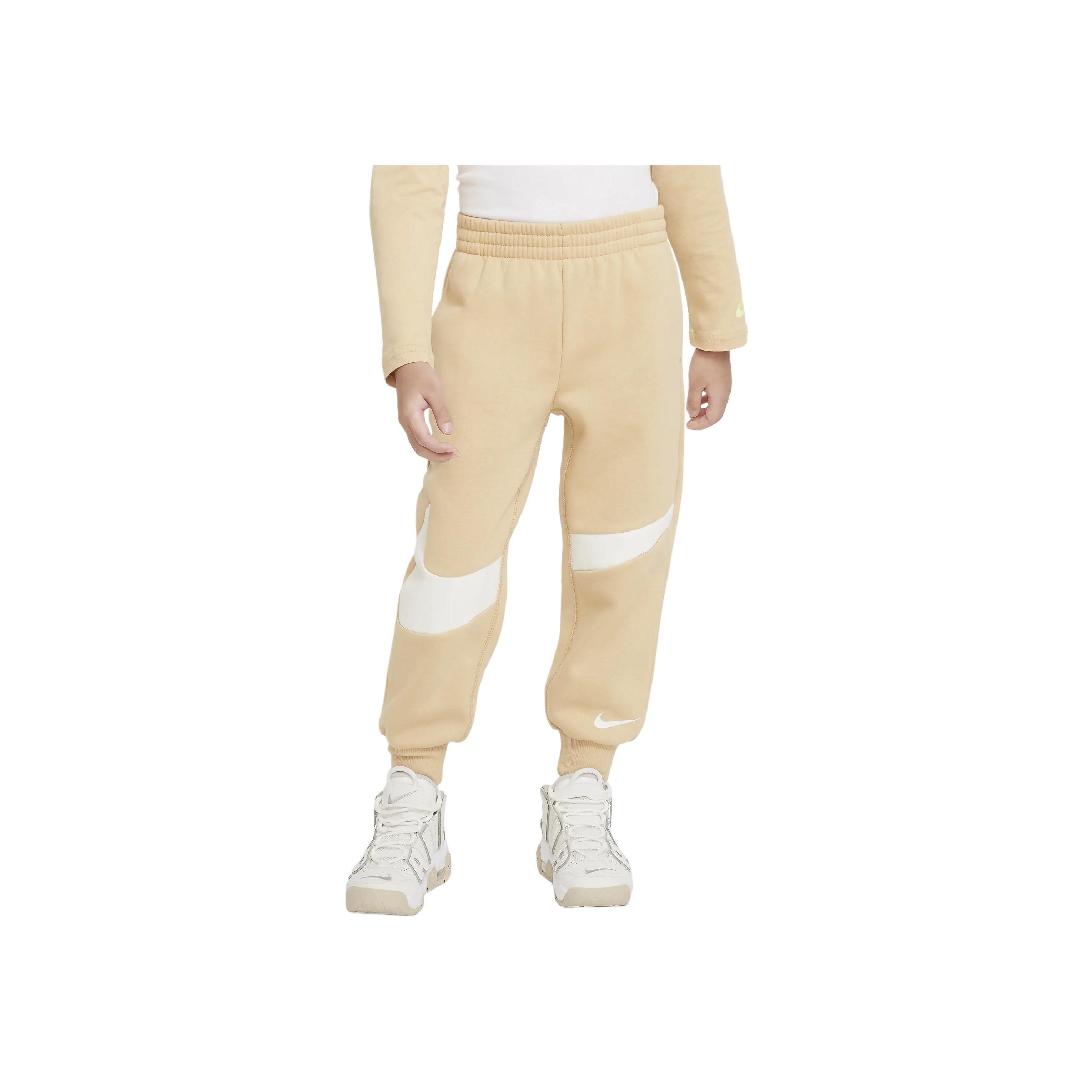 

Nike Knit Sports Pants With Solid Color Logo Print Kids bottoms Light-Brown FB9287-252 S