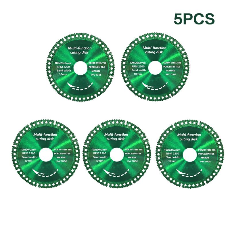 Lama per sega diamantata 6 in 1 Dischi da taglio diamantati Disco da taglio diamantato Metallo Ferro Acciaio Lastra di roccia Lama per sega per marmo