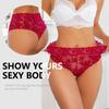 3Pcs/Set Women's High Waist Panties Ladies Sexy Lace Hollow Out Thong Breathable Transparent G-strings Solid Color Soft Lingerie