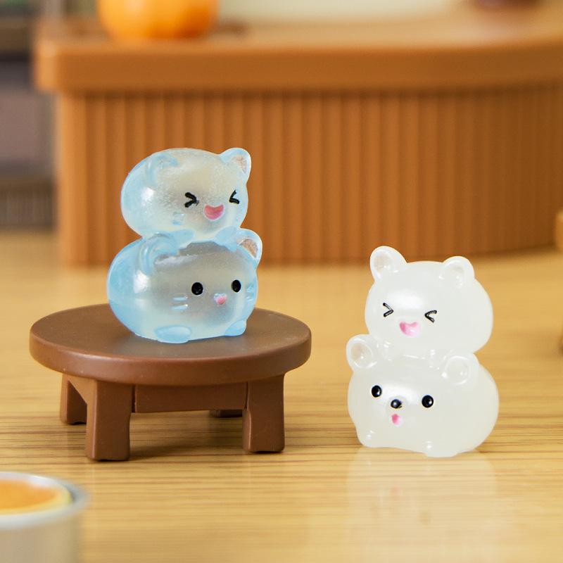 Micro-landscape, Cute Cartoon, Stacked Little Animals, Home Desktop Ornaments, Creative Decoration, Resin Handicrafts