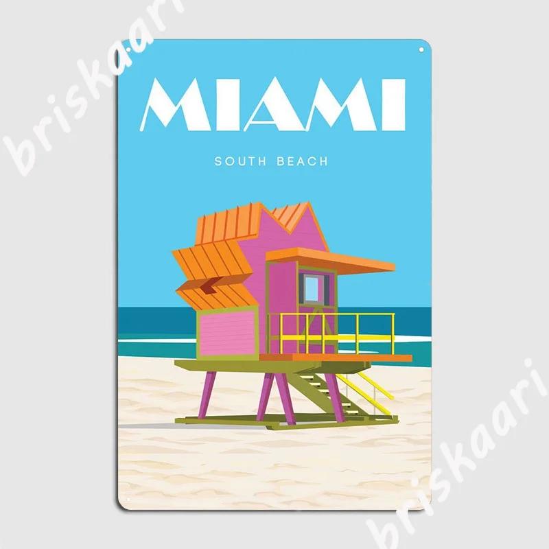 Miami 1 Metal Sign Club Bar Wall Decor Pub Create Tin Sign Poster 20X30CM