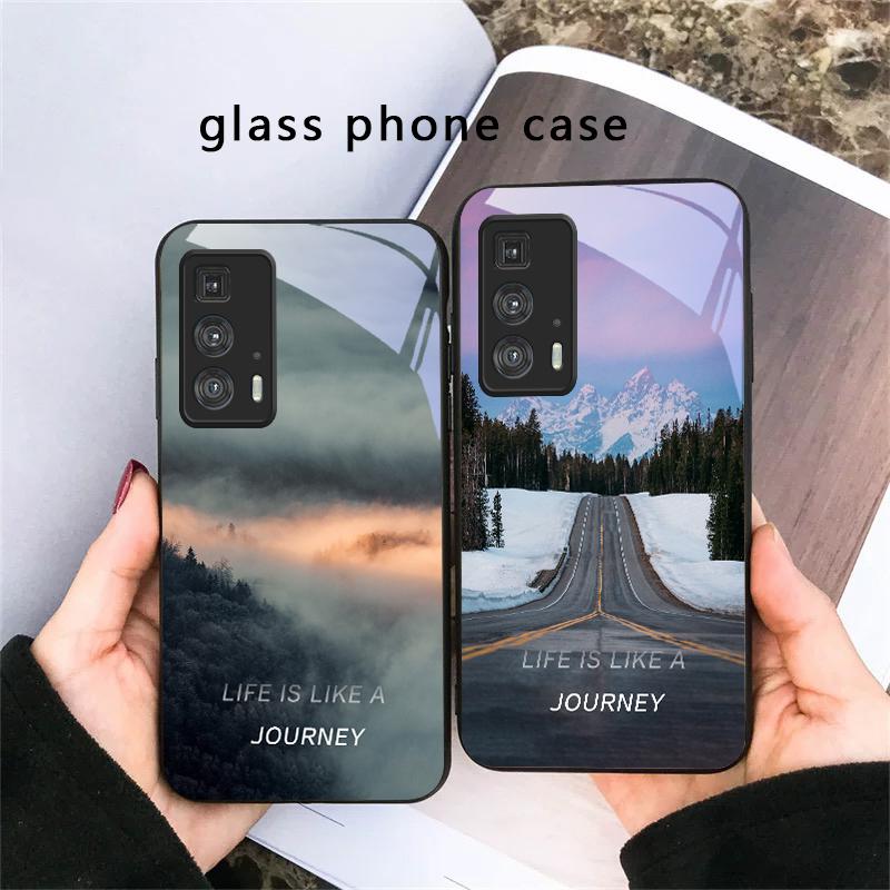 Lake Aurora Ice Surface For Motorola Moto Edge 20 Lite 30 Pro 40 Neo 50 Ultra G45 G54 G55 G75 G84 G85 G Play 23 Glass Phone Case