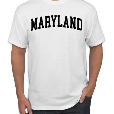 State of Maryland College Style Black Fashion Men T Shirt