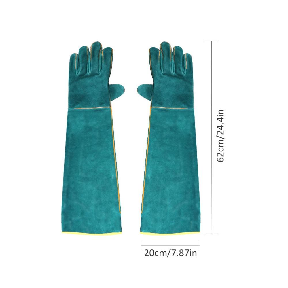 1 Pair Double Layer Construction Animal Handling Gloves Pet Training Gloves Reptile Handling