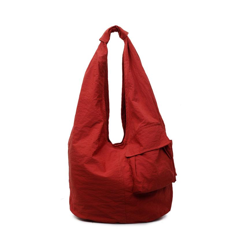 Japanese Autumn and Winter Single Shoulder Dumpling Bag Tooling Large Capacity Nylon Bag Going Out Shopping Mommy Armpit Bag Handbag
