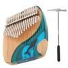 Kalimba Thumb Piano Whale 17‑Key Music Instrument with Sticker for Children Beginner