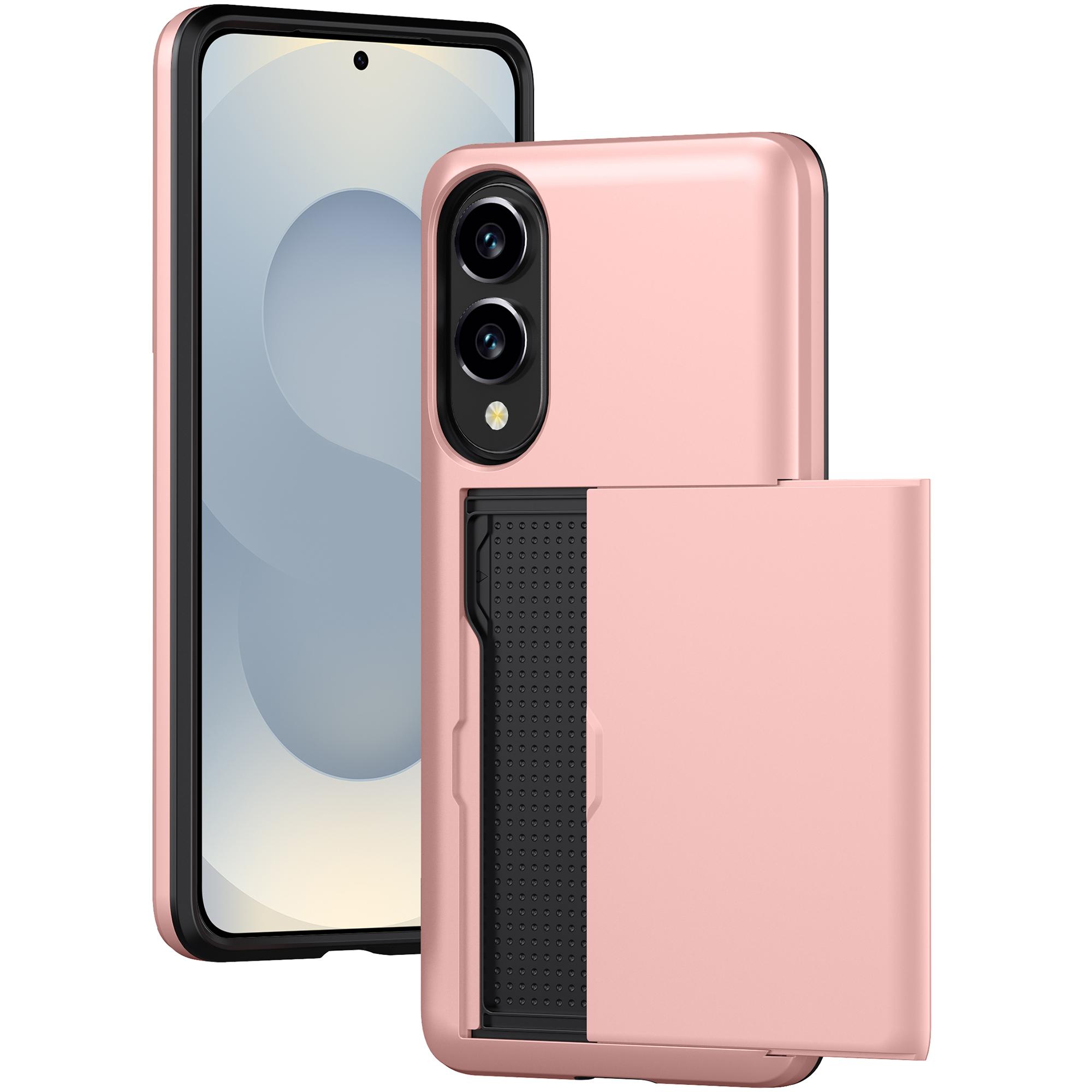 

For Samsung Galaxy S25 Edge Case with Card Holder TPU+PC Phone Back Cover Black