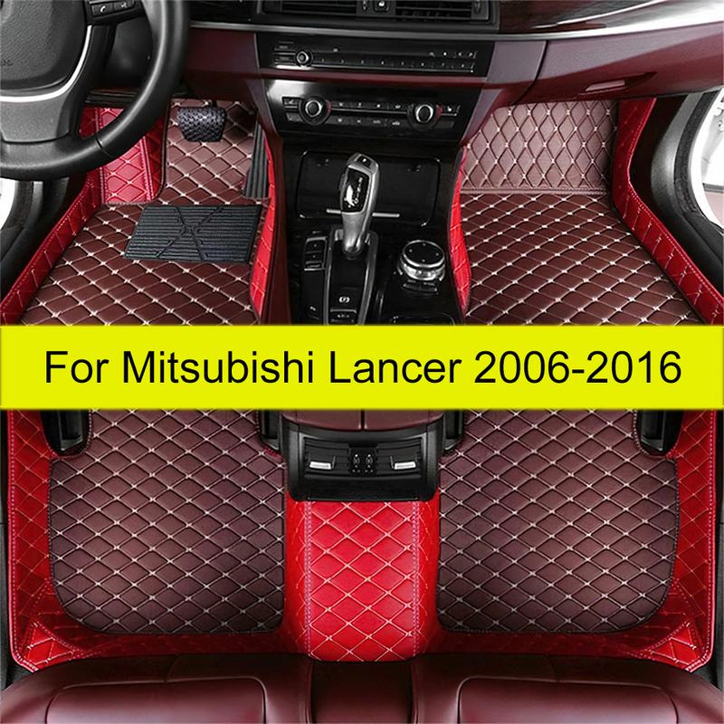 Car Floor Mats For Mitsubishi Lancer 2006 2007 2008 2009 2010 2011 2012 2013 2014 2015 2016 Auto Foot Pads Interior AccessoriesC