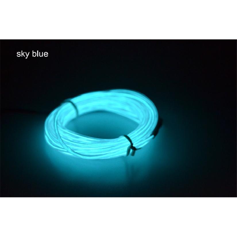 EL Wire LED Glow Light Colorful 1M 3.28ft Rope tape Cable Strip Neon Lights Shoes Clothing Car waterproof strip Lights