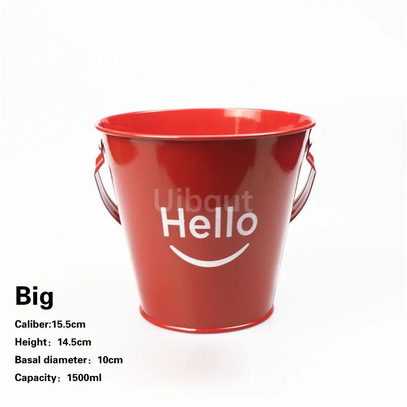 Ice Bucket Seafood French Fries Snack Basket Fried Chicken Bucket Beer Cooler Creative Stainless Steel Tableware Can Cooler Can