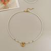 Elegant Retro Spinel Beaded Clavicle Necklace for Women