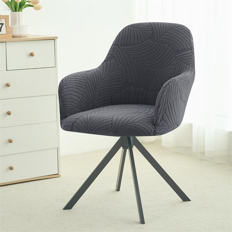 Verdickter Hochlehnen-Stuhlbezug Jacquard Drehstuhlbezug Staubschutz Haushalt Hotel Esszimmerstuhl Stuhlbezug Premium-Gefühl