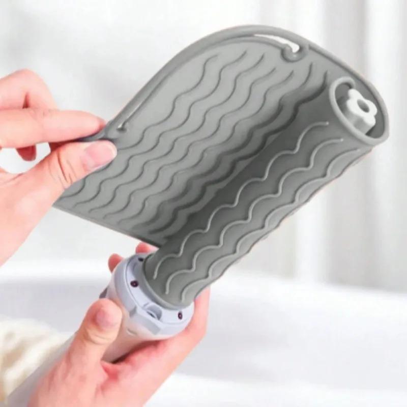 

1pc Heat Resistant Silicone Hair Styling Mat Storage Heat Insulation Pad For Curling Irons Hair Straightener Perming Rod серый