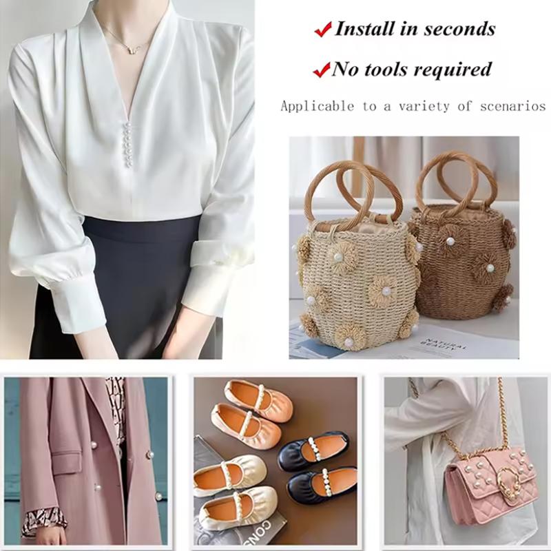 6 Pezzi Bottoni Spilla Perla Bottoni Senza Cucitura Bottoni Decorazione Fai da Te Per Camicie Vestiti Maglioni Cappotti Sciarpe Cappelli Scarpe Decorazioni Abbigliamento