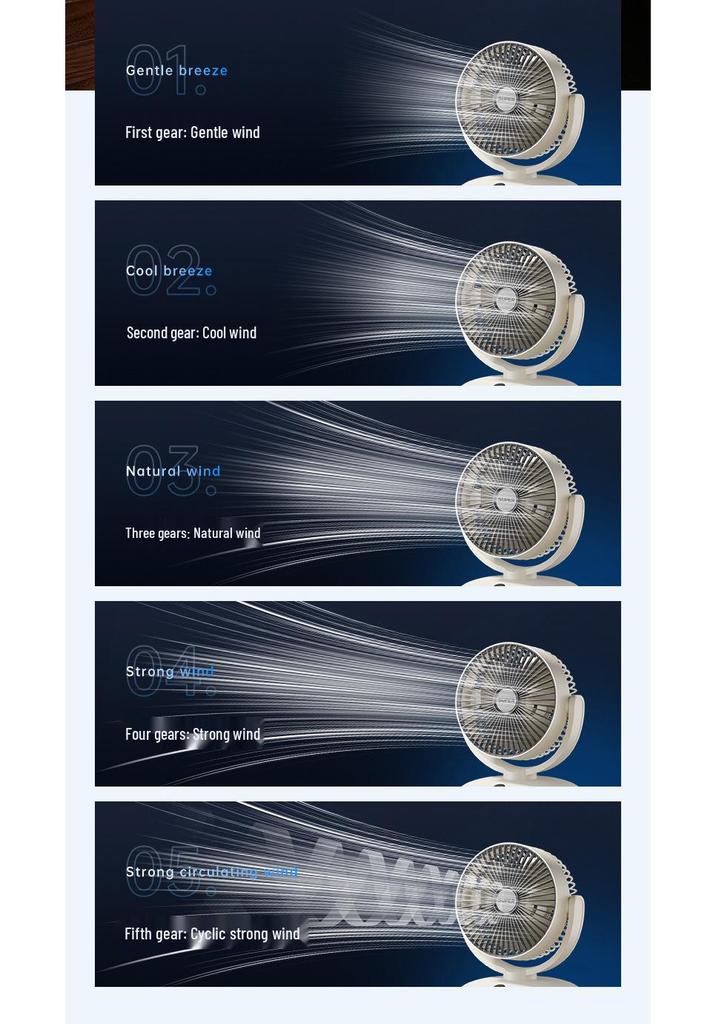 Silent Dual-Use USB Charging Fan for Efficient Air Circulation