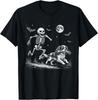 Funny Skeleton Chasing Cavalier King Charles Spaniel T-Shirt