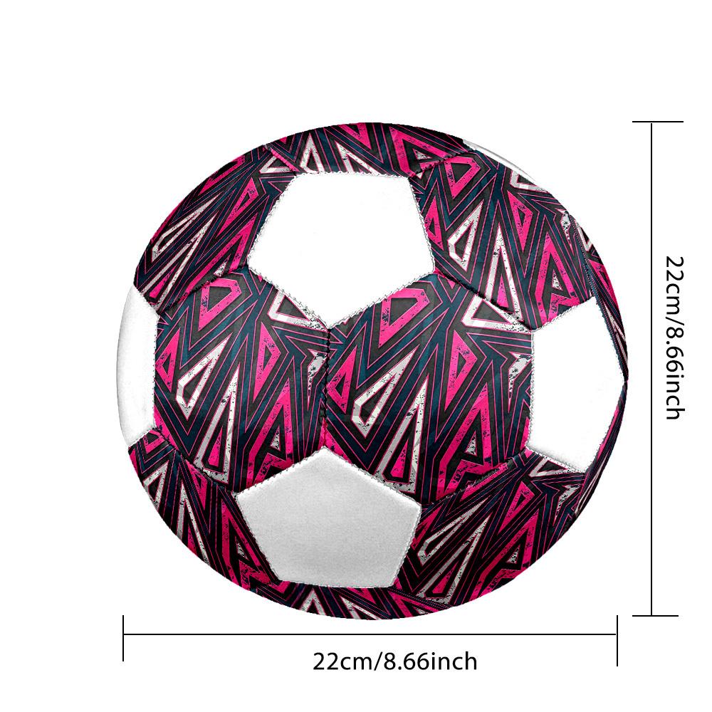 1pc Geometric Chaos Lightweight PVC Training Soccer Ball, Size 5, Suitable for Indoor and Outdoor TrainingGift y60392
