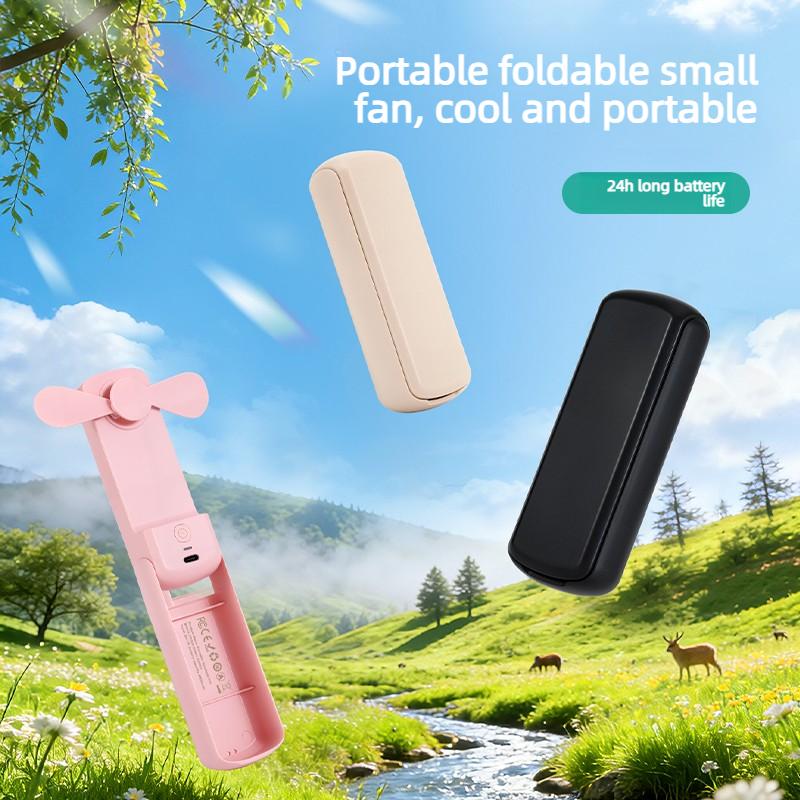 Hot Selling Multifunctional USB Mini Fan with Power Bank Flashlight Handheld Rechargeable Portable 3 in 1 Fan