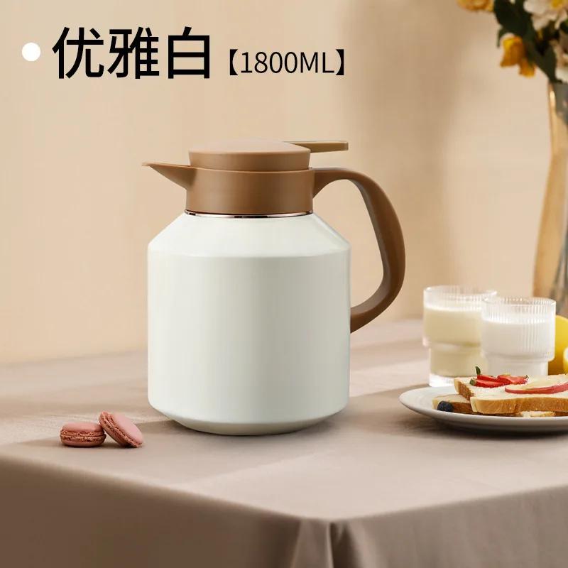 

Stewed Teapot Stainless Steel Household Old White Tea Stewed Teapot Large Capacity білий