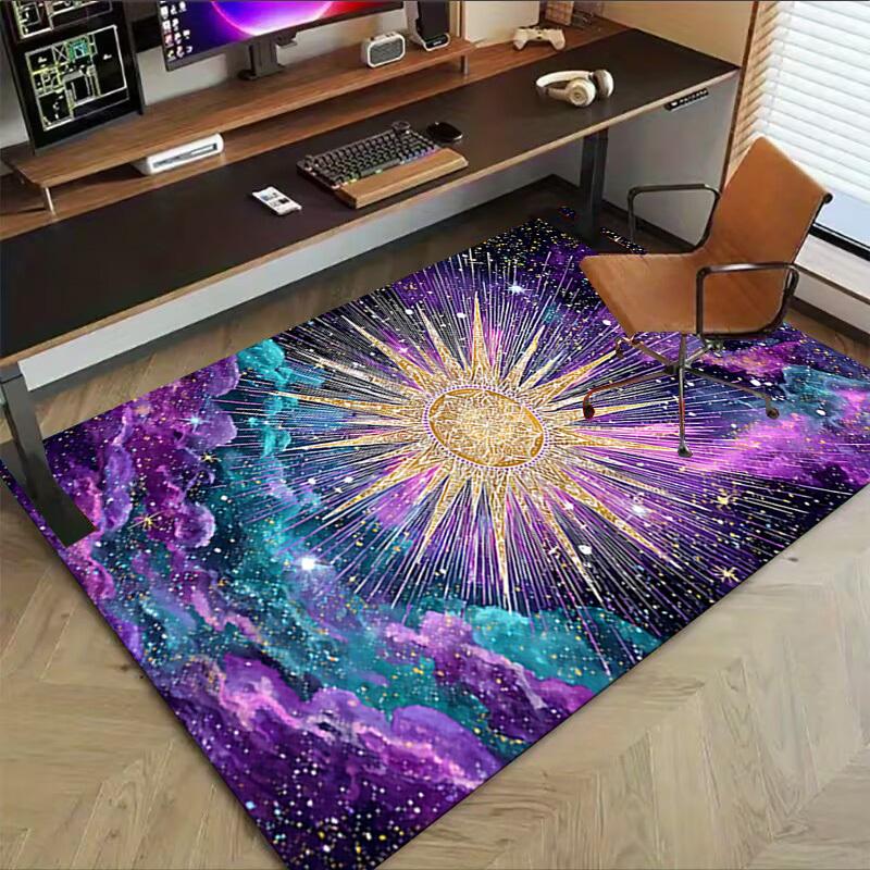 1PC Cosmic Sun Extra Large Non Slip Floor carpet, Office, family, Studio   Large Area Rug Indoor Rugs, Bold Statement Piece
