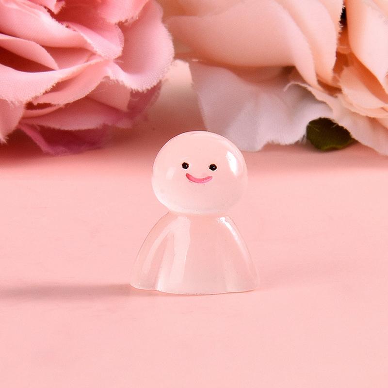 10Pcs Luminous Resin Doll Glow In The Dark Miniature Ornament For Diy Garden