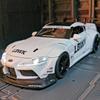 FAJC5 1:22 Toyota SUPRA Alloy Racing Car Model Diecasts & Toy Metal Vehicles Car Model High Simulation Sound and Light Kids Gifts