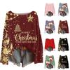 Women's Christmas Print Lightweight Sweater Casual Long Sleeve Knit Pullover for Holiday Wear
