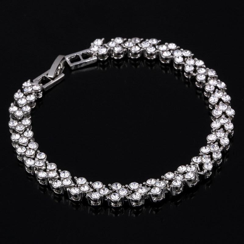 Ka Shi Tong Korean-Style Roman Crystal Zircon Bracelet for Women - Perfect Christmas Gift