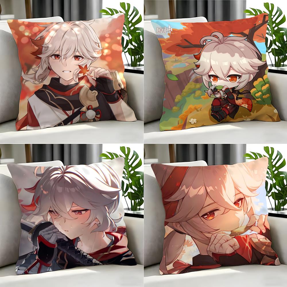 anime Kaedehara Kazuha Cushion Cover Cushion Cover Set Pcs x x x Pillowcase Decorative Sofa Home Decor