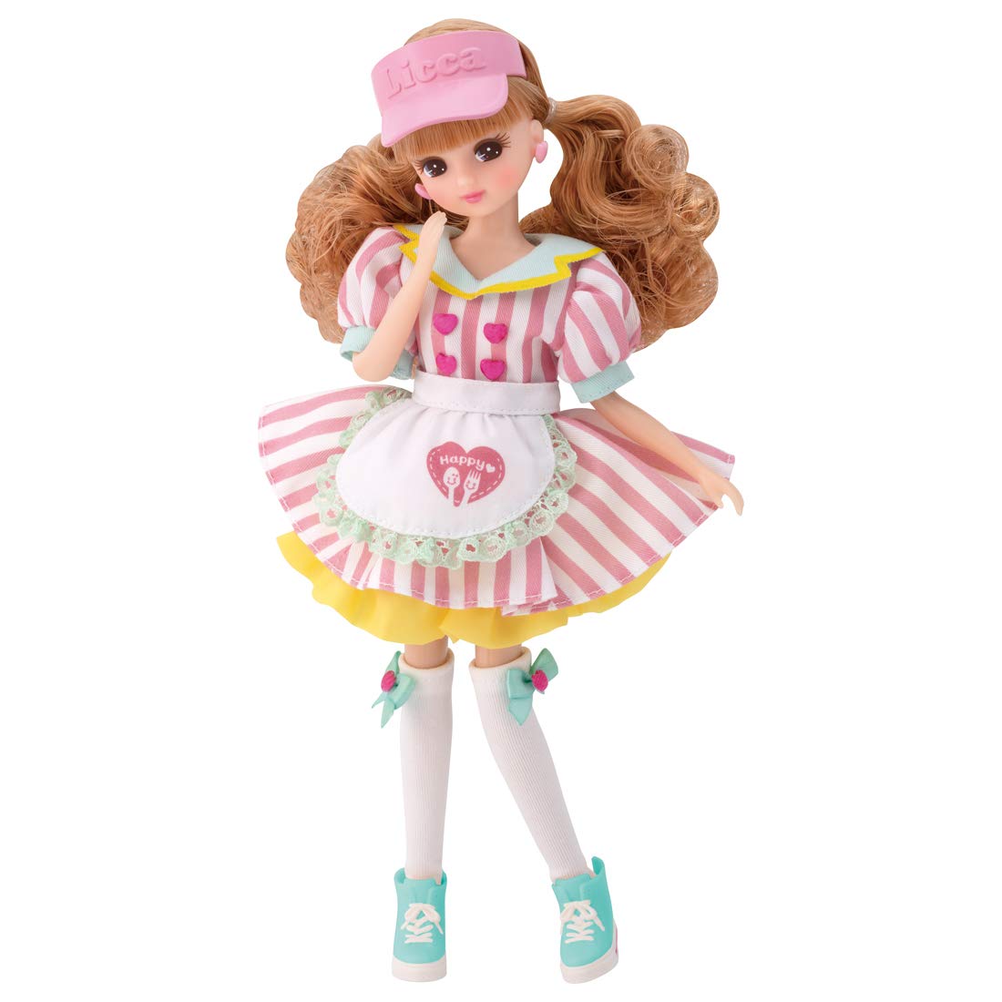 

Takara Tomy Dress Happy Lucky Star Doll Pretend Play Toy for Ages 3 and Meets Toy Safety ST Mark Licca TAKARA TOMY Licca-chan LW-09 Dress Dress-up розовый