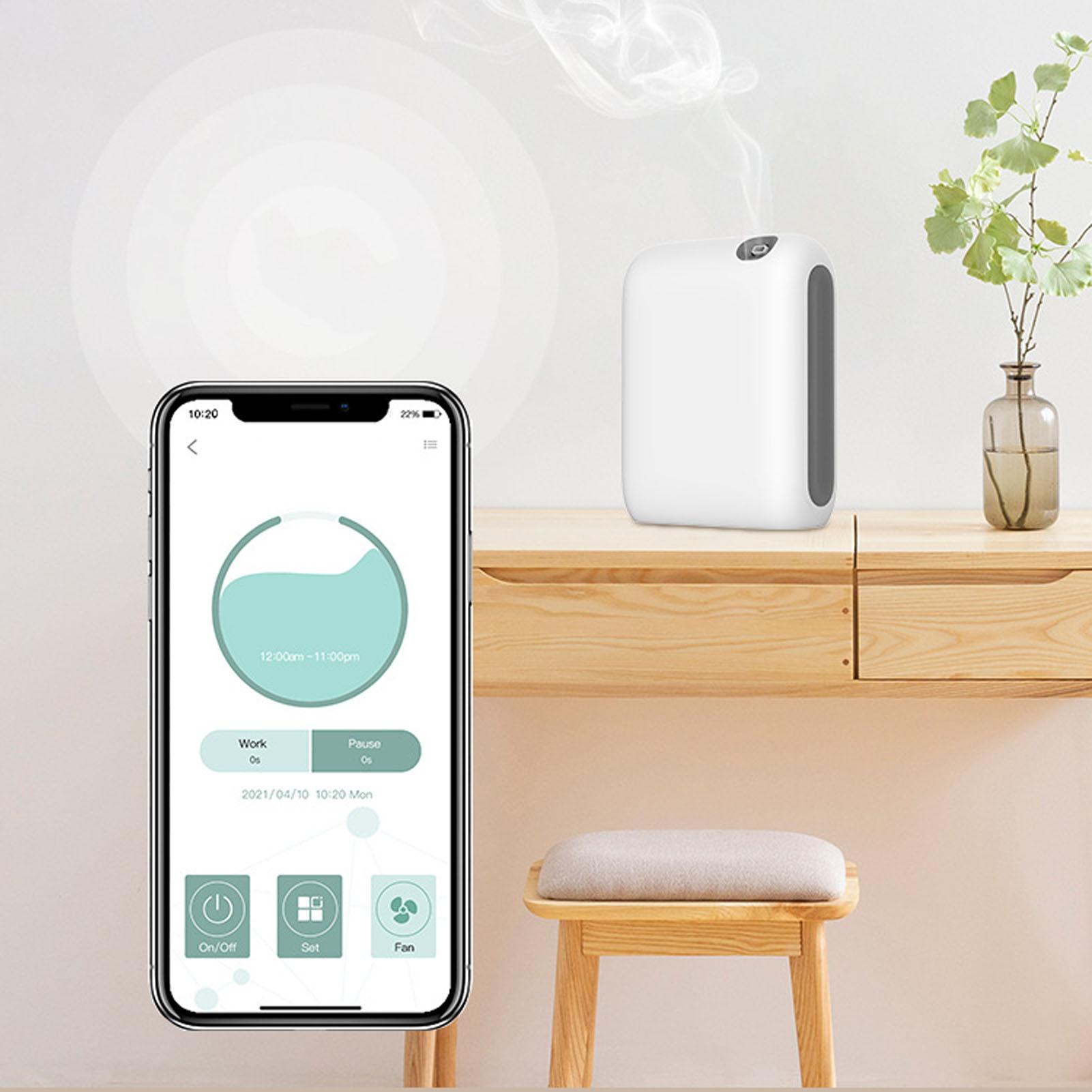 

Диффузор эфирных масел Автоматическая функция таймера Управление через приложение Машина для расслабляющего аромата для дома Домашний диффузор аромата белый