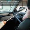Car Rearview Mirror Wiper Cleaning Tool Auto Glass Mist Cleaner Scraper Car Accessories Handle Telescopic Window Cleaning Brush
