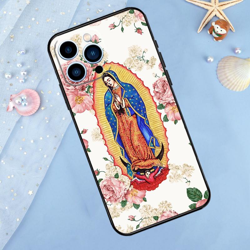 Virgin Mary Christian Phone Case For iPhone 13 11 12 14 15 16 Pro Max 7 8 Plus XR XS Max X Silicone Cover