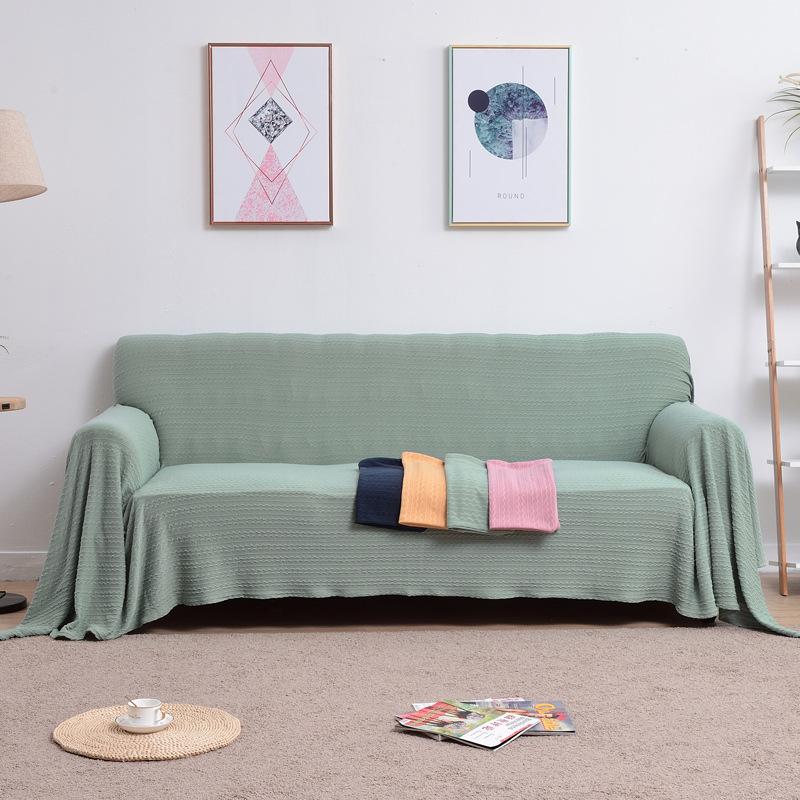 Solid Color Lazy People Couch Cover Comfort Sofa Towel Blanket for Living Room Universal Anti Cat Scratch Sofa Protection Cover