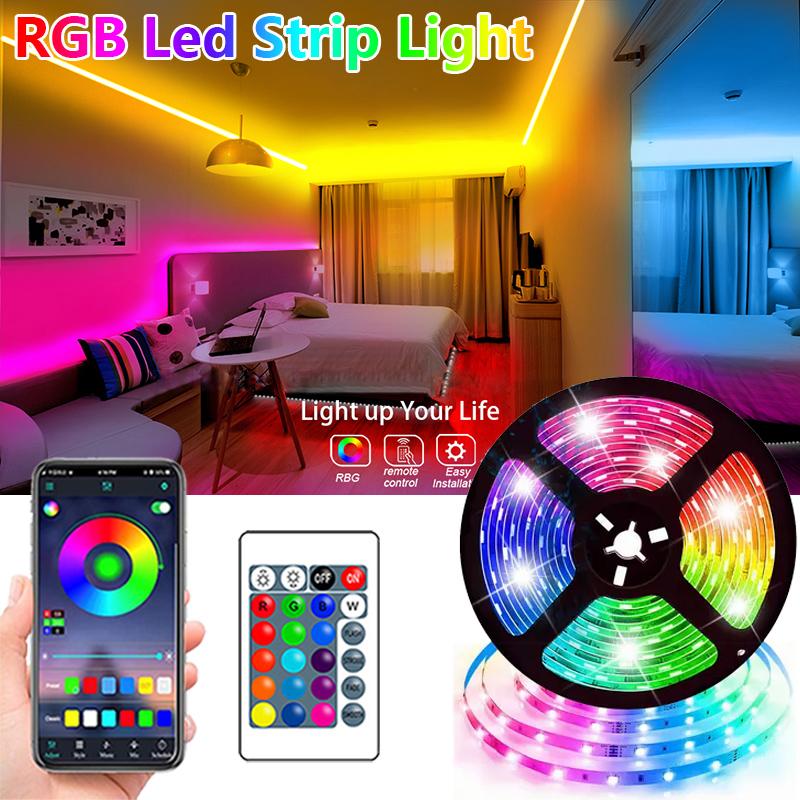 5V TV Backlight Led Strip Lights RGB 5050 Music Sync LED Rope Light 1M-30M Flexible Diode Lamp Tape for Room Decoration Lighting