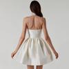 Nuovo Arrivo Estivo: Elegante Vestito da Donna con Spalline Sottili Pieghettato e Strass