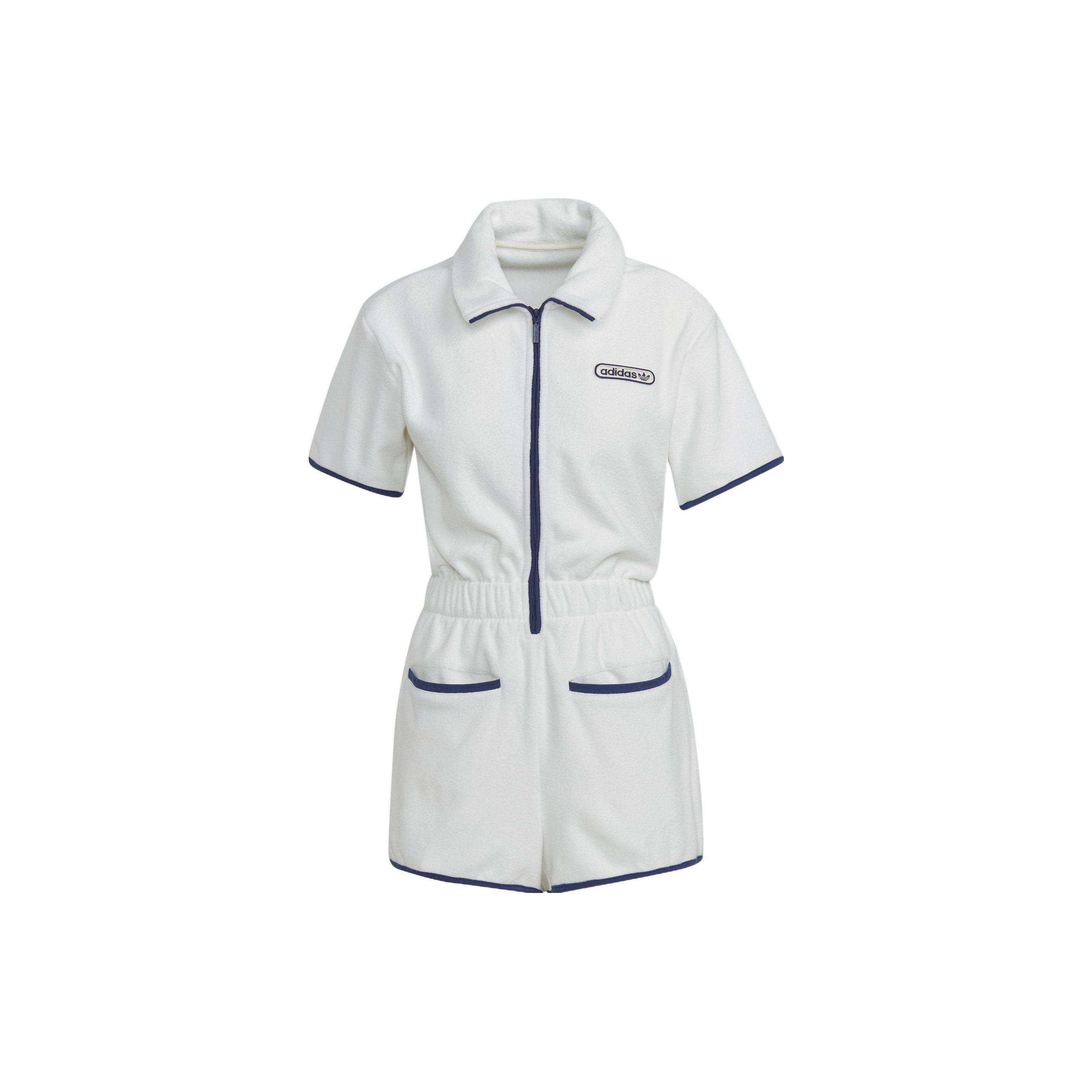 

Женский боди Adidas Originals с принтом логотипа-трилистника и застежкой-молнией с коротким рукавом, белый HT5937 L