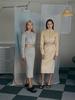Ce Yeon Soft Velvet Long Skirt Yellow Beige