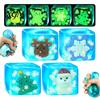 Reindeer Squeeze Toy Glow-in-the-Dark Christmas Stress Cube, Santa Tree Snowflake Party Favors Relief Toy, Sensory for Adults Kids