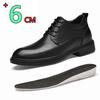 Men Big Size 6CM Height Increase Oxfords Genuine Leather Formal Business Elevator Shoes Large Width Comfortable Wedding Shoes