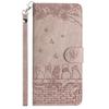 Suitable for iPhone 15 14 13 Phone Case, 15plus Solid Color Embossed Cat Card Slot Wallet Protective Case
