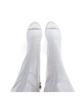 Ssimeez Thigh-High Open-Toe Heeled Boots (White Patent)