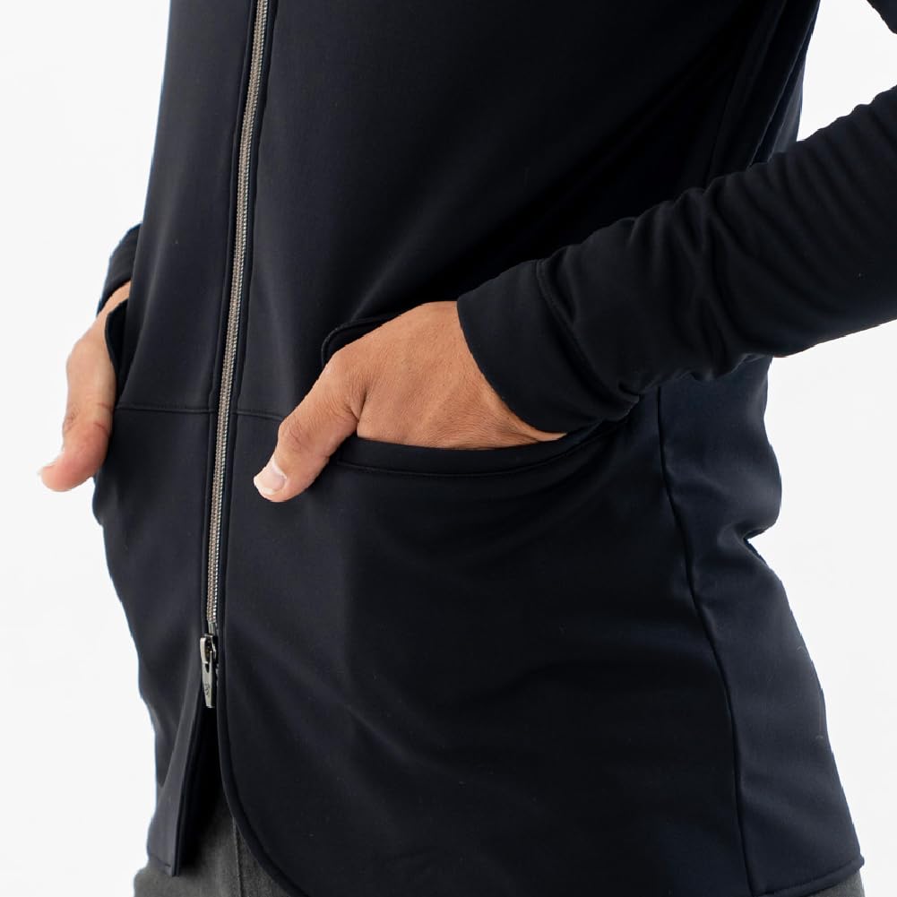 Kapelmuur Windproof Nehru Jacket in Black