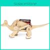 Kids Diy Mechanical Dinosaur Science Experiment Stem Education Assembly Model Kit Wooden Material