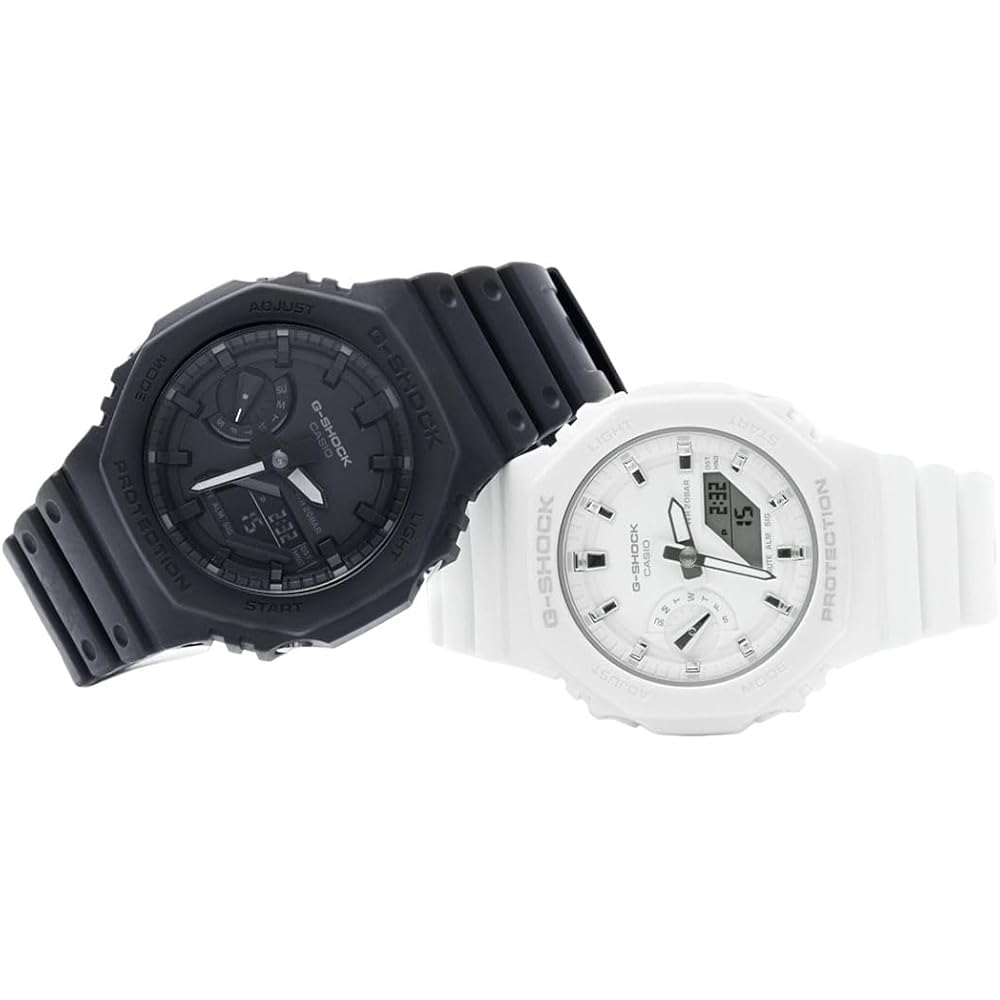 Набор аналого-цифровых кварцевых часов Casio G-Shock Baby-G с кейсом GA-2100-1A1JF GMA-S2100-7AJF
