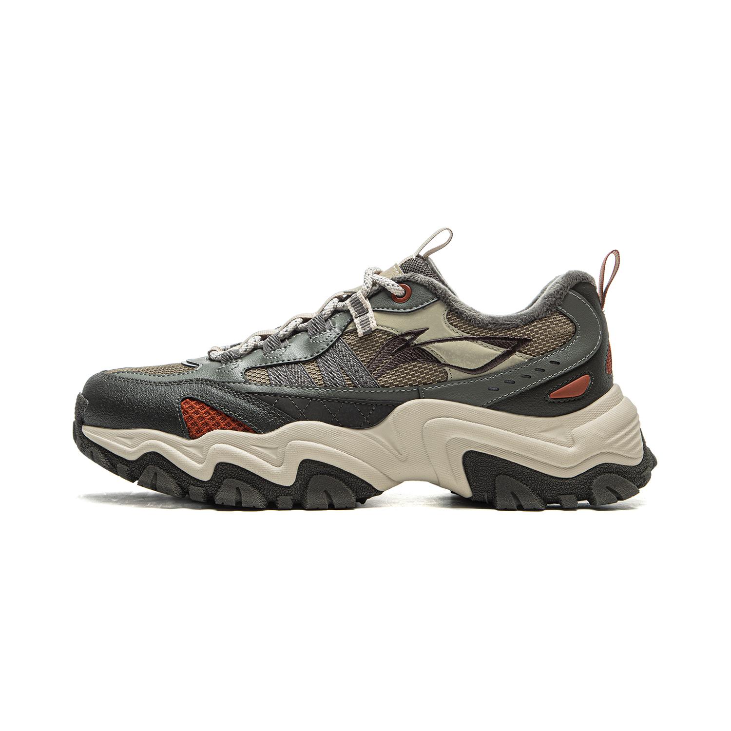 

Li Ning Mountain Trek WNTR LOW Cushioning Abrasion Resistant Breathable Low top Casual Shoes Men s Gray AGLV167-2 40
