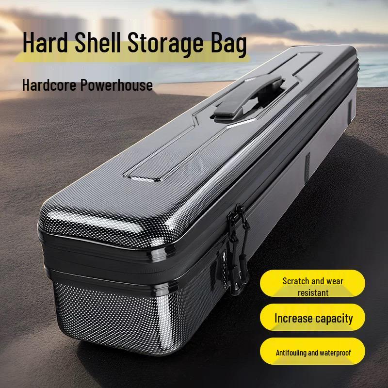 Large Capacity Hard Shell Fishing Gear Storage Bag with Lure, Hook, and Bait Compartments