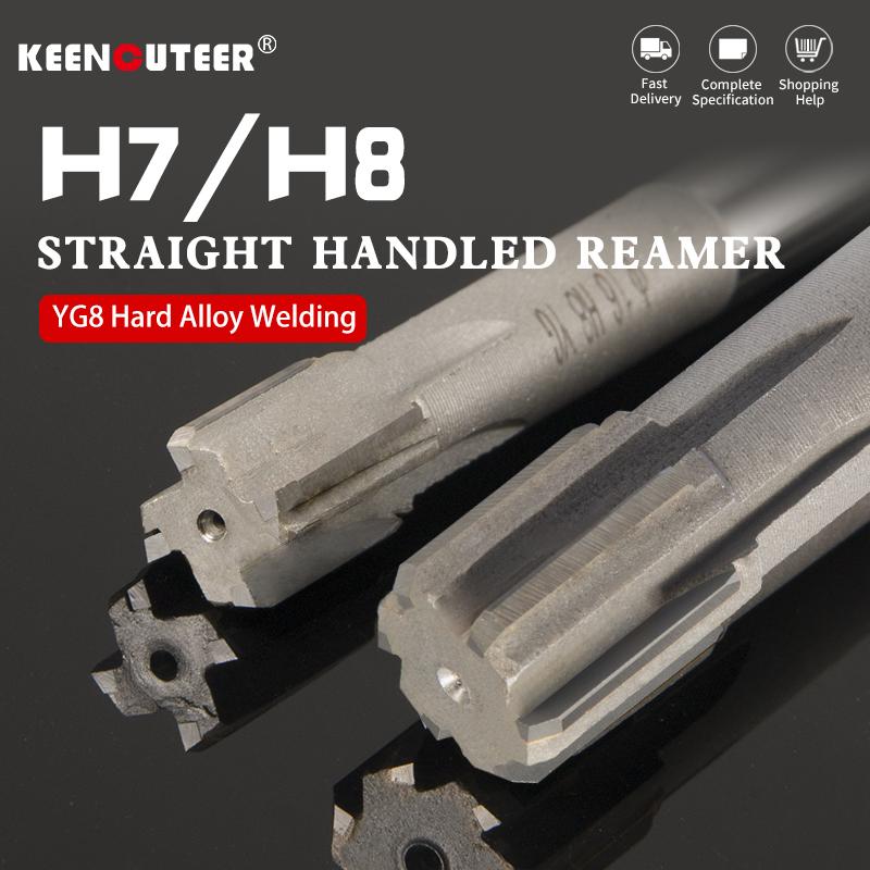 

HSS H7/H8 Straight Shank Machine Reamer High Precision Carbide Insert 6mm-20mm Tungsten Carbide Reamer Drilling End Mills 19mm H8